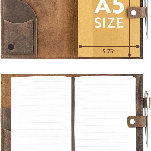 Refillable Leather Journal Embossed Heart Shape Cover Design Journals with Pen - Picture 5 of 6